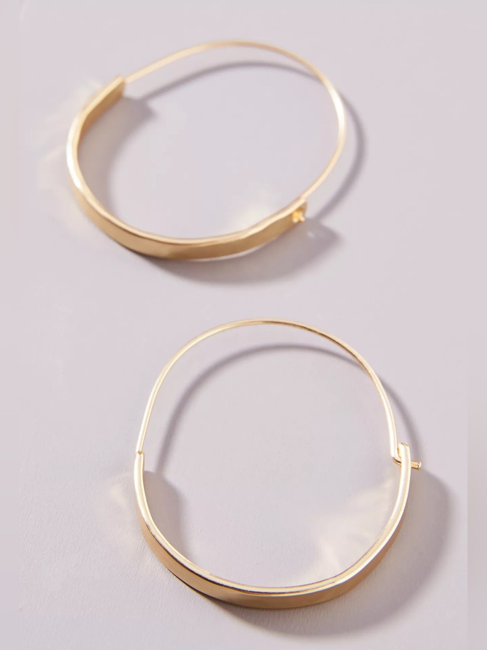 New Anthropologie Annelise Hoop Earrings Gold